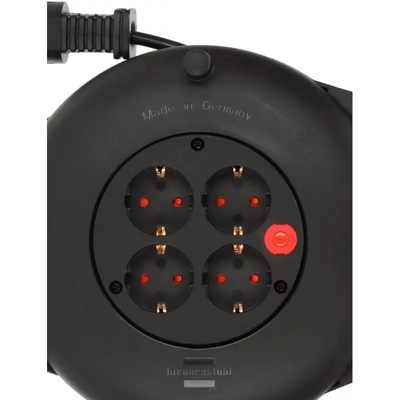 Brennenstuhl 1093900, 10 m, interior, IP20, resistente ao choque, proteção contra sobreaquecimento, plástico, policloreto de vinilo (PVC), preto