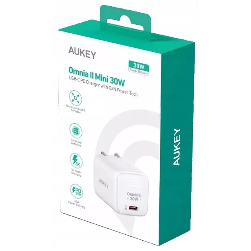 Carregador de parede PA-B1L branco Omnia II Mini 1xUSB-C PowerDelivery 30W 5A