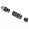 Conector DeLOCK M8 codificação A 3 pinos macho ligação por parafuso preto