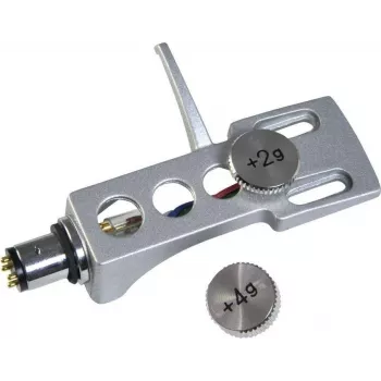 Headshell Omnitronic 10605262 — headshell de braço de leitura prateado, peça de substituição para gira-discos