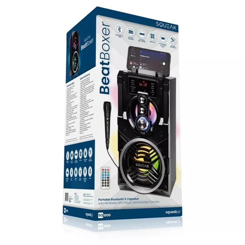 BeatBoxer altifalante Bluetooth 5.1 - Altifalante Bluetooth com karaoke