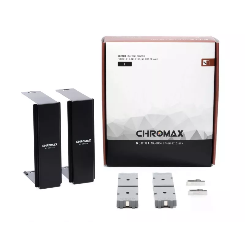 Conjunto de montagem Noctua NA-HC4 chromax.preto — acessório de dissipador de alumínio para CPU, preto