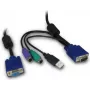 Cabo KVM Inter-Tech 88887250 Preto Azul 3 m
