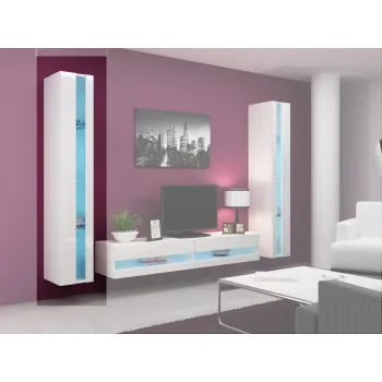 Estante Cama VIGO NEW 180/40/30 branco/branco brilhante