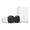 Eufy Security, sistema de câmaras de vigilância sem fios eufyCam 2 Pro para casa, 365 dias de autonomia da bateria, compatibilidade com HomeKit, resolução 2K, resistente às condições atmosféricas IP67, visão noturna, conjunto de 2 câmaras, sem mensalidades