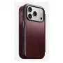 Capa para telemóvel Nomad Modern Leather Folio para Apple iPhone 17 Pro, 6,3 polegadas (16 cm), pele bordô