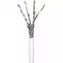 Wentronic Goobay cabo de rede CAT 6, S/FTP (PiMF), branco, 100 m - mistura de cobre CCA, AWG 23/1 (maciço), LSZH (94222)