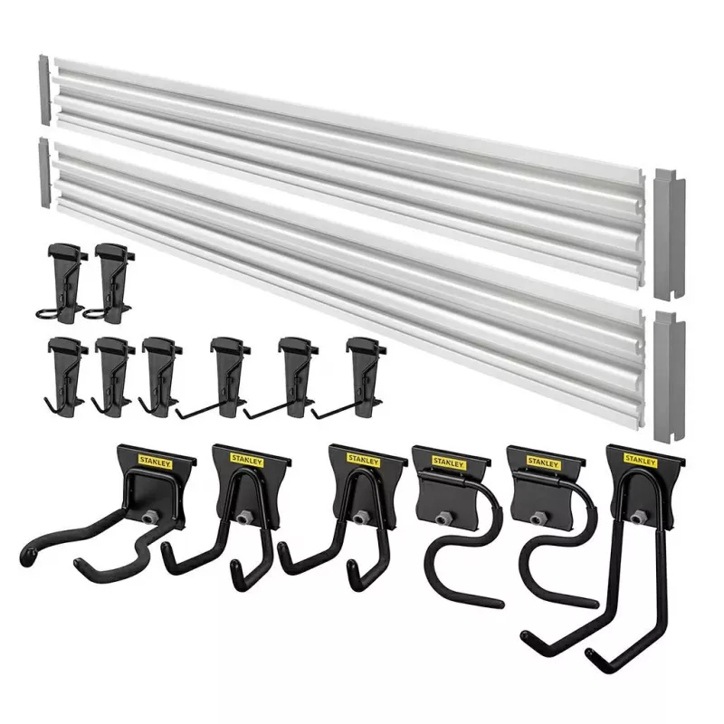 Estante de armazenamento de ferramentas de jardim Stanley STST22000-1 montagem na parede aço