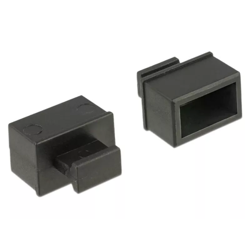 Tampa de segurança para tomada DeLOCK 64021 preto 10 unid.