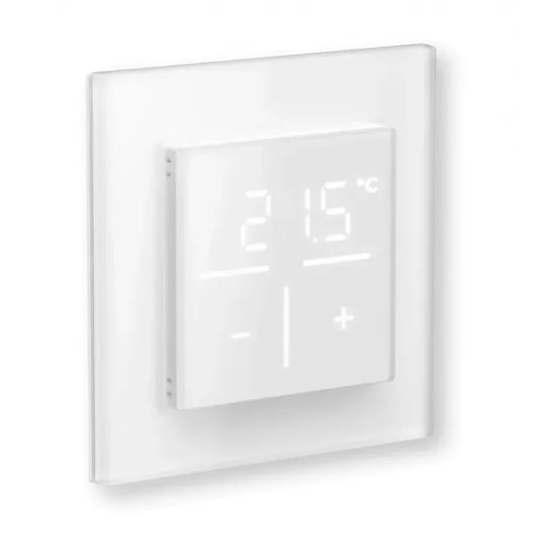 Termóstato de parede em vidro Homematic IP 161333A0 com sensor de CO2, RF digital, 230 V, 54,5×54,5×29 mm