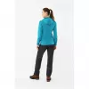 Sweatshirt com capuz Viking Jukon Lady S, sweatshirt com capuz midlayer para mulher, verde relva, Polartec, tamanho S