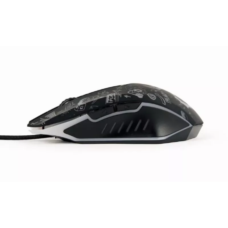 Rato USB ótico preto/MUS-6B-GRAFIX-01 Gembird