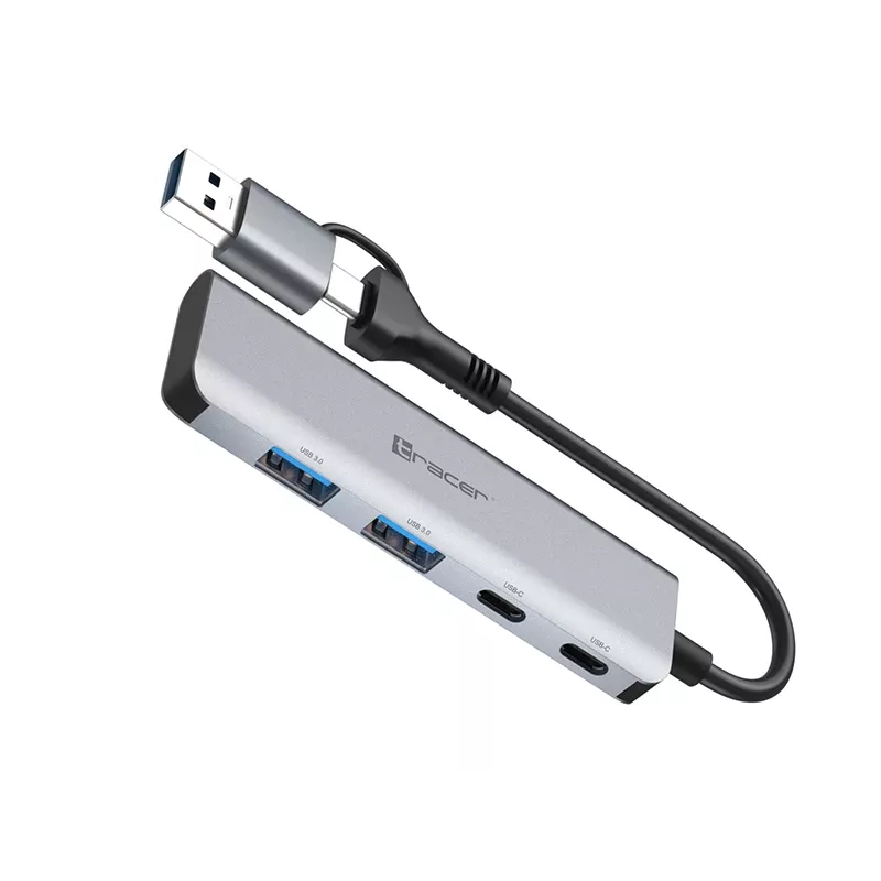 Adaptador TRACER A-5 USB Type-C para USB-A 2x USB-A + 2x USB-C