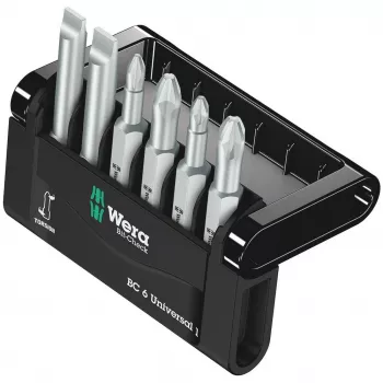Conjunto de bits de chave de fendas Wera Bit-Check 6 peças