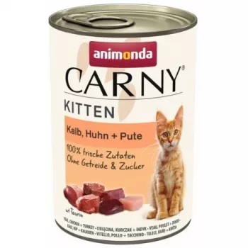 ANIMONDA Carny Kitten Carne de vitela, frango, peru - Alimento húmido para gatos - 400 g