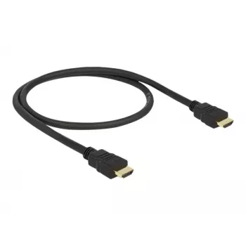 DeLOCK - Cabo de vídeo/áudio/rede - HDMI - 28 AWG - HDMI, 19 pinos (M) - HDMI, 19 pinos (M) - 50 cm - preto (84751)