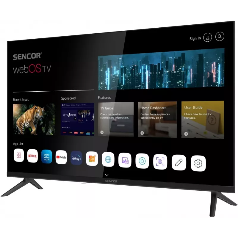 Televisor SENCOR SLE 32S830WB 32 polegadas LED Smart webOS 12V BT5.0