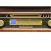Denver MCR-50MK3 aparelhagem retro com gira-discos, CD/MP3, leitor de cassetes e rádio, 2 x 2,5 W, acabamento em madeira