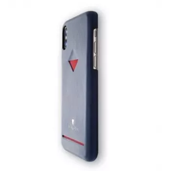 Capa traseira com compartimento para cartões VixFox para iPhone XSMAX, azul-marinho, cobertura traseira com compartimento para cartões integrado