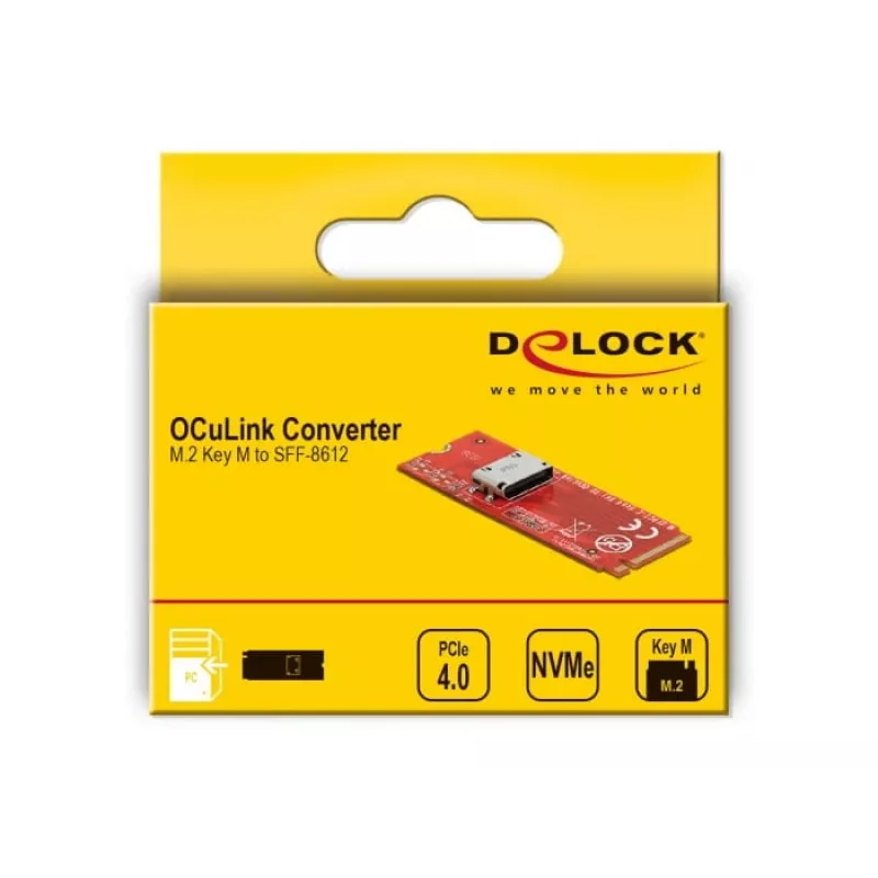 Conversor M.2 Key M para 1 x OCuLink SFF-8612 DeLOCK 64106