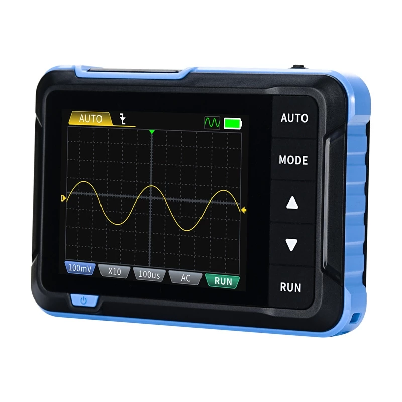 Osciloscópio e gerador de sinal mini 2 em 1 portátil Fnirsi DSO153 150 MHz de largura de banda, 1 GS/s de taxa de amostragem