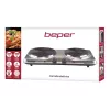 Placa de cozinhar Beper 90.825 em aço inoxidável, 2 zonas, controlo manual