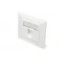 Digitus | Placa de parede para módulos Keystone, tipo alemão, placa central 50x50 mm, moldura 80x80 mm | DN-93811