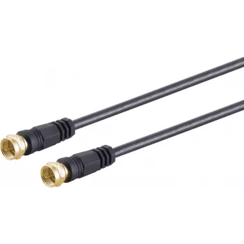 Cabo coaxial S/CONN 80095-G-128CP-S 5 m ficha F preto