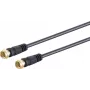 Cabo coaxial S/CONN 80095-G-128CP-S 5 m ficha F preto