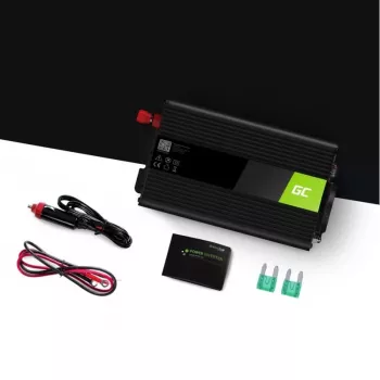 Inversor para automóvel Grün Cell INV01DE 300W DC-AC, 12V para 230V, 1×USB, LED, arrefecimento ativo