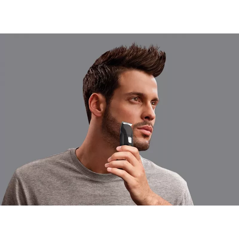 Remington PG6030 Edge kit de cuidado pessoal, lâminas com revestimento de titânio, 7 níveis de comprimento, bateria, para barba/cabeça/nariz/orelhas, preto