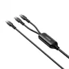 Cabo USB-C 2-em-1 Unitek C14146ABK01 1,8 m, USB-C para USB-C, 100 W PD, preto
