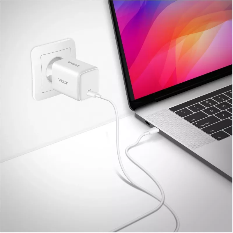 Carregador USB-C YENKEE G45 VOLT 45W Power Delivery 3.0, saída 3A