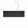 Teclado USB com fio Dell KB216 layout alemão preto – teclado compacto full-size com teclado numérico
