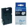 Fita de etiquetagem Brother Gloss Laminated - 12 mm, preto/branco, pack de 10 fita de etiquetagem TC