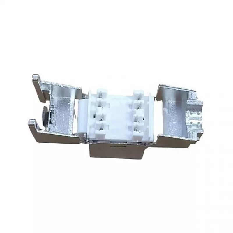 Keystone Jack Cat.6A blindado fino, EQUIP 767223, sem ferramentas, RJ-45, plano, prateado, 8 unid.