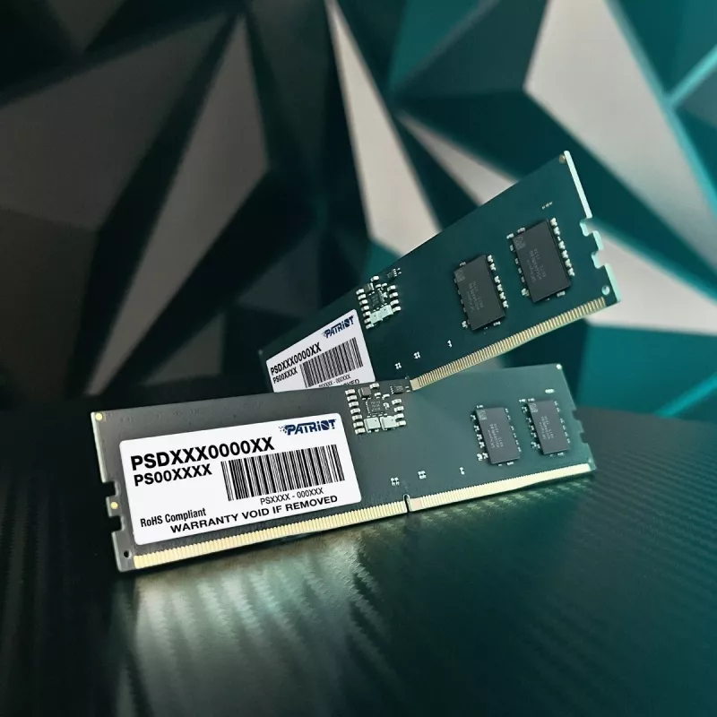 Patriot Signature Line PSD516G480081 módulo de memória UDIMM DDR5-4800 de 16 GB CL40, On-die ECC, 1,1 V, preto