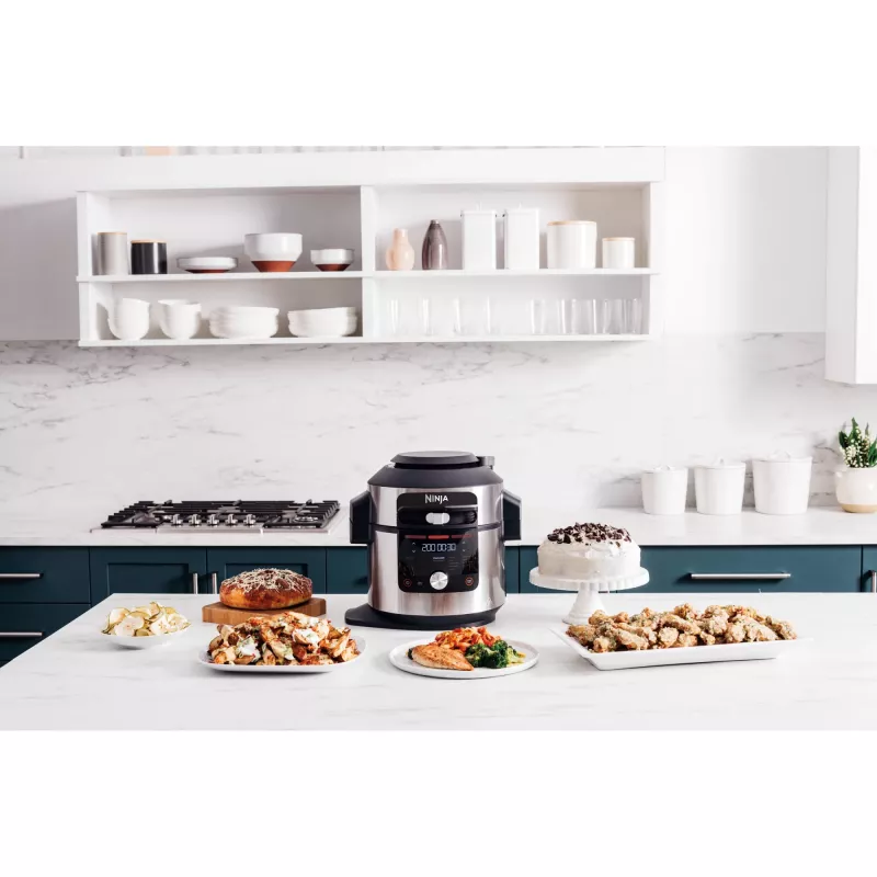 Panela multifunções Ninja OL750EU 7,5 L 1760 W preto aço inoxidável, 14 programas automáticos