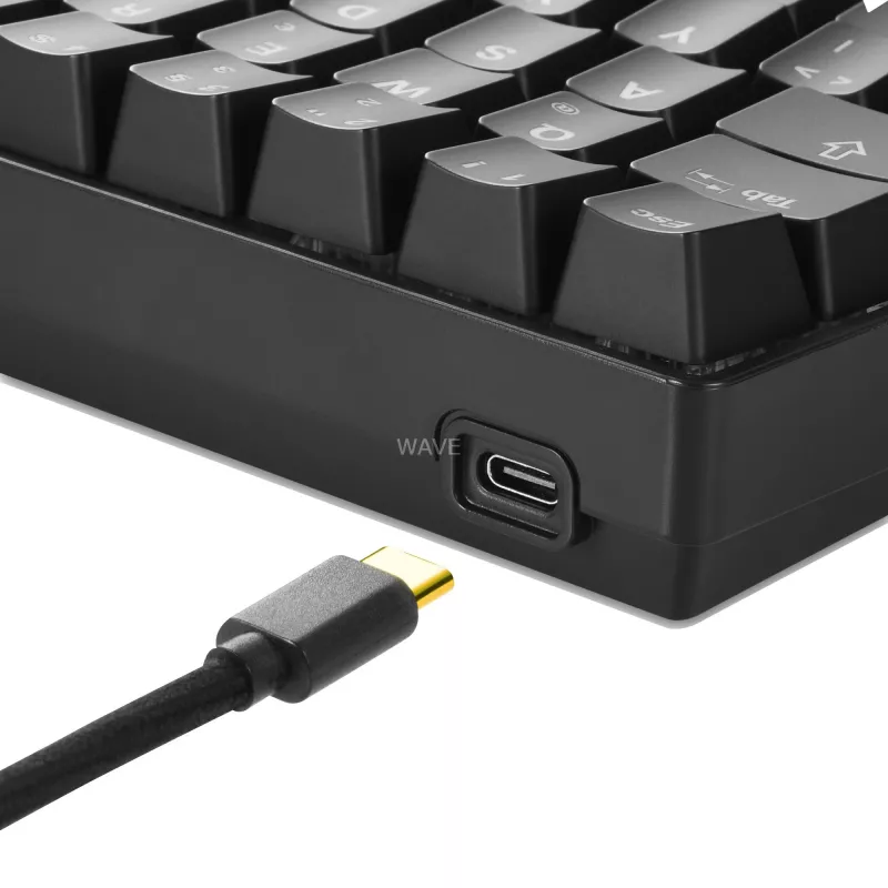 SKILLER SGK50 S4, teclado gaming preto, layout PT, Kailh Red