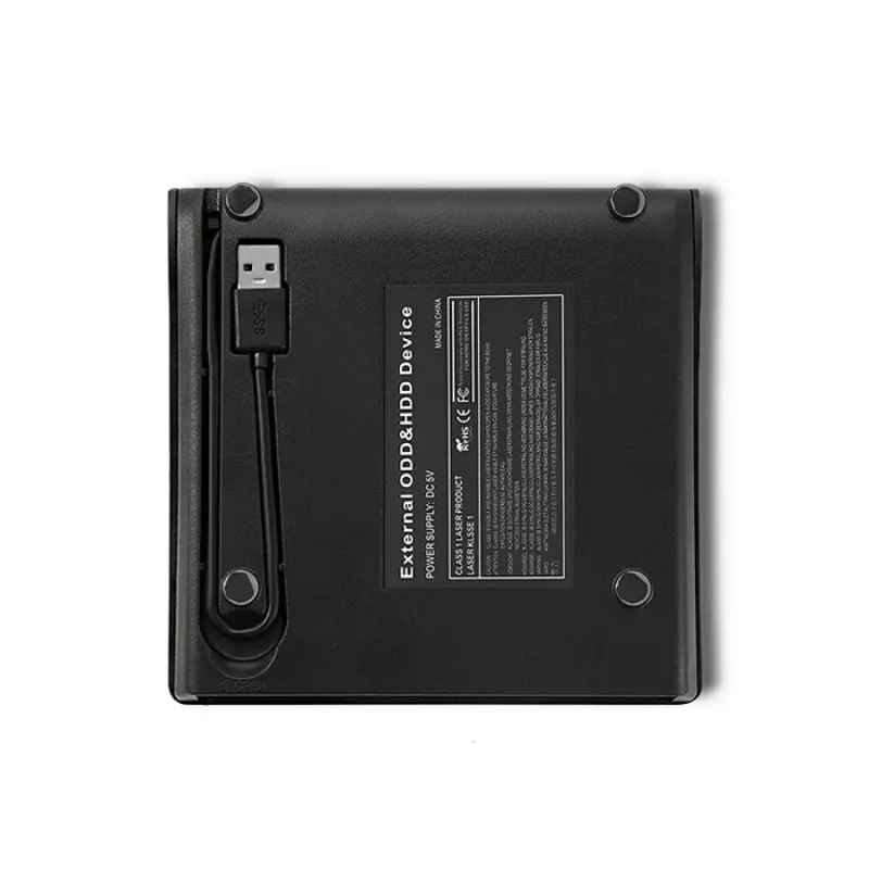 Unidade externa DVD-RW QOLTEC 51857 — USB 3.0, interface SATA, DVD±R 8x, DVD±RW 4x, DVD-RAM 5x, CD 24x, preto