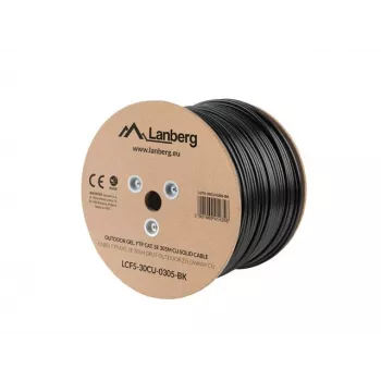 Cabo de rede Lanberg LCF5-30CU-0305-BK RJ45 Cat5e 305 m preto