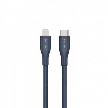 Cabo USB-C para Lightning CANYON CLNM60 60W MFi 1 m silicone azul