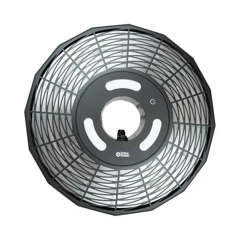 TunaBone | Aquecedor infravermelho elétrico de teto para terraço | TB2068C-01 | Aquecedor de terraço | 2000 W | Número de níveis de potência 1 | Adequado para espaços até 20 m² | Preto | IP45