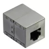 Conector fêmea modular RJ-45 VALUE Cat.6 blindado prateado