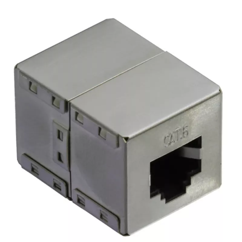 Conector fêmea modular RJ-45 VALUE Cat.6 blindado prateado