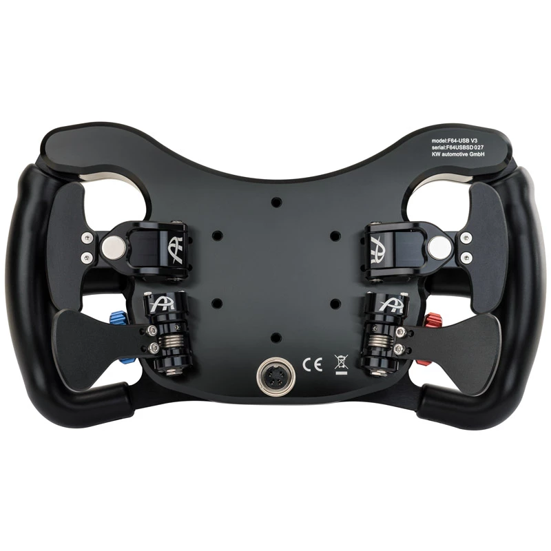 Volante Ascher Racing F64-USB V3 — design de borboleta ergonómico, ligação USB