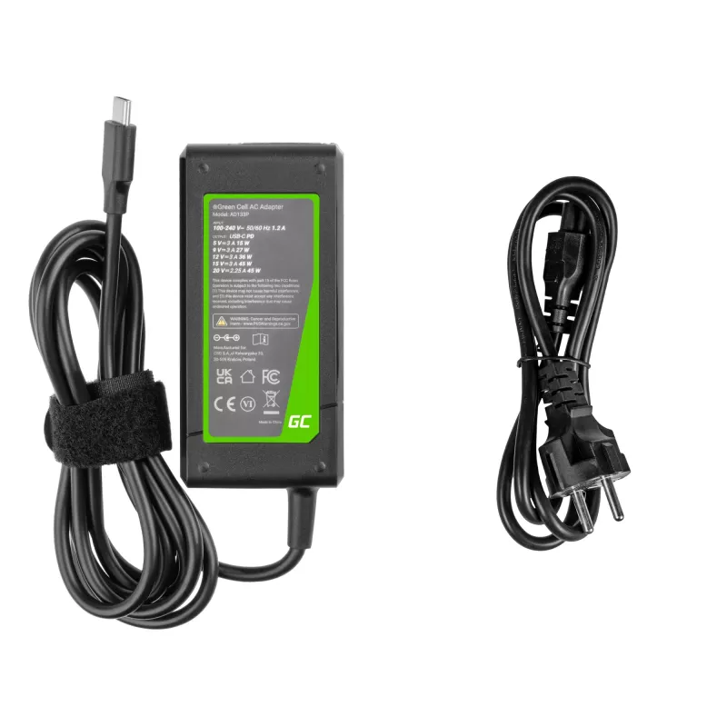 Adaptador Green Cell AD133P interior 45W preto