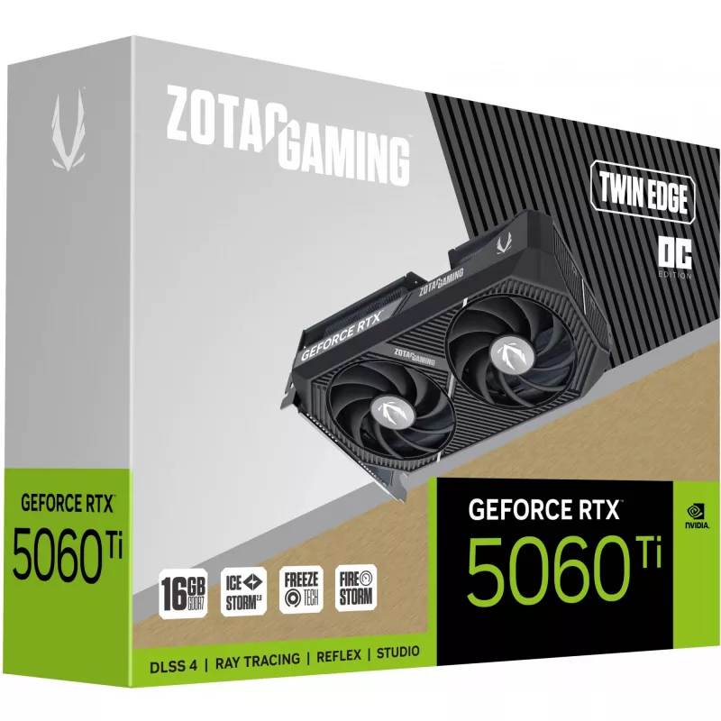 Placa gráfica ZOTAC GAMING GeForce RTX 5060 Ti Twin Edge OC 16GB GDDR7