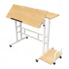 Mesa móvel para portátil Maclean, branca, 80x60cm, 50kg máx., altura ajustável 67-115cm, MC-124 W