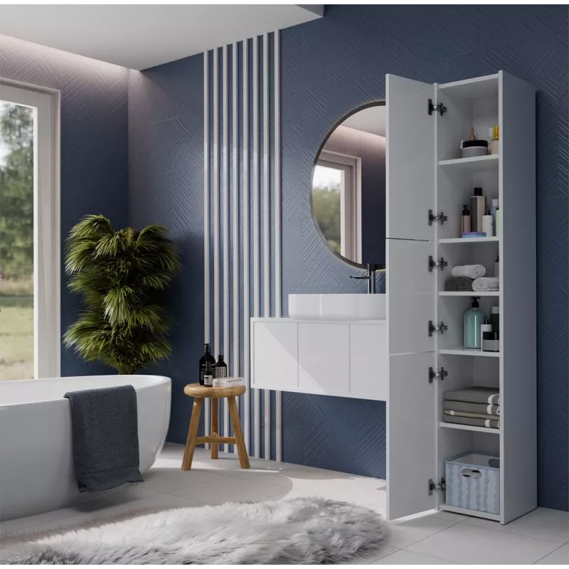Top E Shop S33 BIEL móvel de arrumação para casa de banho, branco